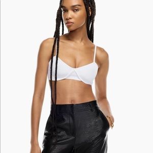 Babaton Sculpt Knit Bra Top in White size XS